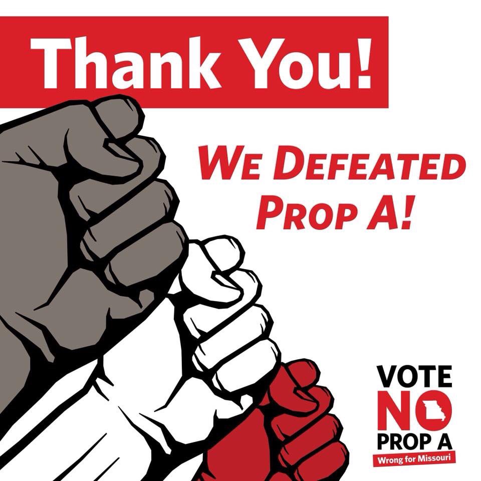 ForMellon's tweet photo. Big night in Missouri!!!! Way to #VoteNO
@MOAFLCIO @MoDemParty @UAW @ourrevmidmo https://t.co/gaIpnbcEua