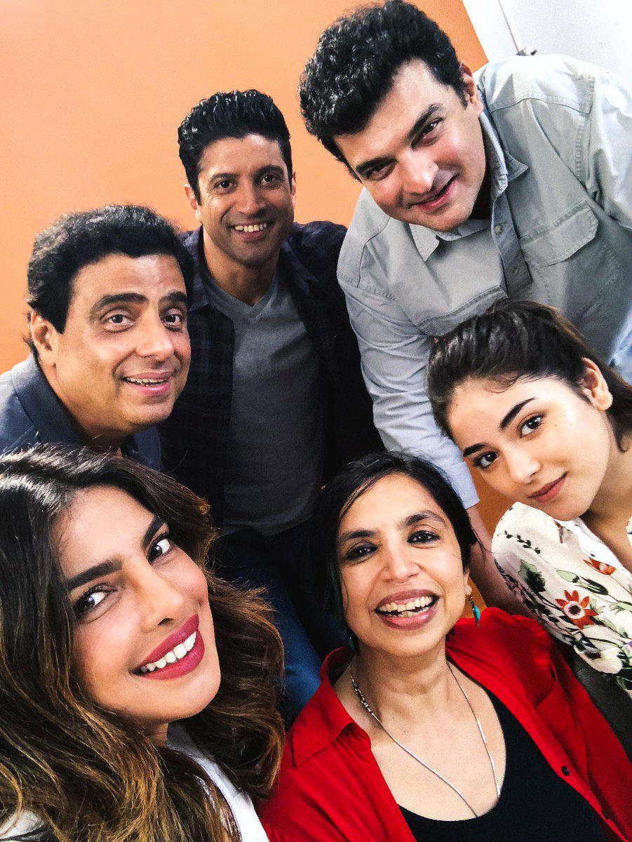 priyankachopra's tweet photo. So excited about today..Some stories just need to be told. In the spirit of Aisha Chaudhary&amp;her incredible parents Aditi&amp;Niren we bring you our super special project #TheSkyIsPink. Going on floors today!🙏🏽❤️🎉@RSVPMovies @roykapurfilms @FarOutAkhtar #ShonaliBose @ZairaWasimmm https://t.co/QAixQPfvk0