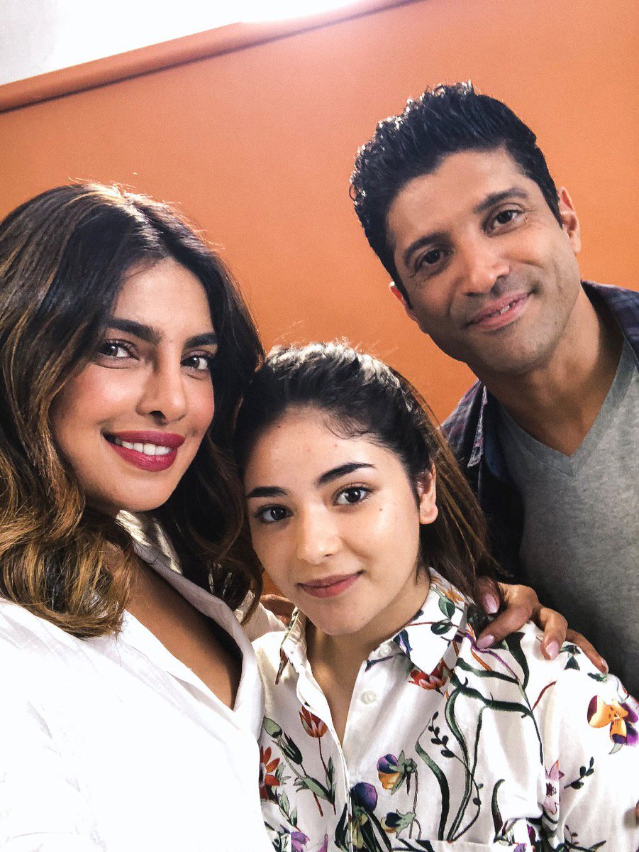 priyankachopra's tweet photo. So excited about today..Some stories just need to be told. In the spirit of Aisha Chaudhary&amp;her incredible parents Aditi&amp;Niren we bring you our super special project #TheSkyIsPink. Going on floors today!🙏🏽❤️🎉@RSVPMovies @roykapurfilms @FarOutAkhtar #ShonaliBose @ZairaWasimmm https://t.co/QAixQPfvk0