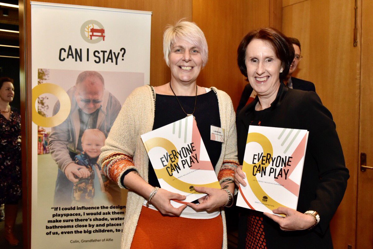 Lucilla Marshall (@lucillam1) on Twitter photo So excited to be at the launch of Everyone Can Play inclusive Guidelines and talk about the regional experience <a href="/pmhcouncil/">PMH Council</a> <a href="/LeslieW_MP/">Leslie Williams</a> @NSWPlanning <a href="/AECOM/">AECOM</a> <a href="/John_OCal/">John O'Callaghan</a> <a href="/PlayAustralia/">@PlayAustralia</a> <a href="/becteriaoh/">Bec</a> #inclusiveplay #creatingcommunities #play #playspaces #placemaking So excited to be at the launch of Everyone Can Play inclusive Guidelines and talk about the regional experience <a href="/pmhcouncil/">PMH Council</a> <a href="/LeslieW_MP/">Leslie Williams</a> @NSWPlanning <a href="/AECOM/">AECOM</a> <a href="/John_OCal/">John O'Callaghan</a> <a href="/PlayAustralia/">@PlayAustralia</a> <a href="/becteriaoh/">Bec</a> #inclusiveplay #creatingcommunities #play #playspaces #placemaking