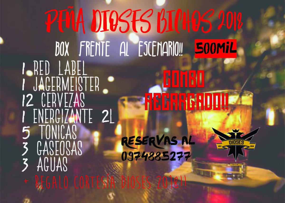 Dioses_018's tweet photo. 🍻🍺🍾¡COMBO RECARGADOO HABILITADO! 🍻🍺🍾
Apurate que se acaban!
Este viernes farreá con los
👑 DIOSES 2018 👑 https://t.co/GOqLRYVzBS