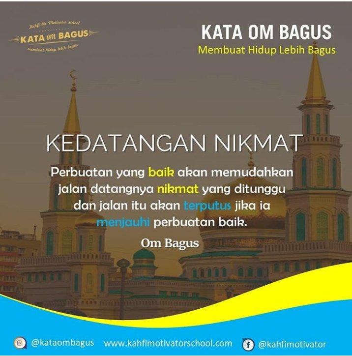 kahfibbc_'s tweet photo. Perbuatan yg baik akan memudahkan jalan datangnya nikmat yg ditunghu. Dana jalan itu akan terputus jika ia menjauhi perbuatan baik #infoBDG #infotanggerang #motivator #motivasi https://t.co/JUHnF5PKGH