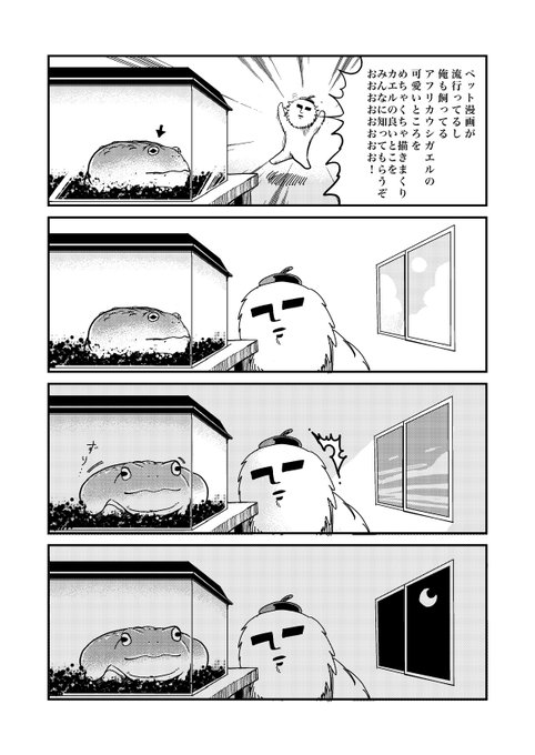 アフリカウシガエルがかわいい漫画 