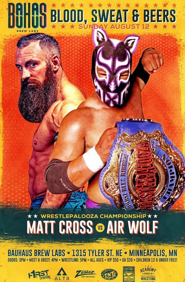 DariusMartin612's tweet photo. I really hope you have your tickets for @f1rstwrestling on Sunday because my #Wrestlepalooza Championship is on the line. For the first time ever, I will go one on one with @MDoggMattCross and it is going to be nuts! #ThisIsAHunt https://t.co/Lq5p3Ab9wl