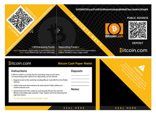 Marianne Jett On Twitter This Bitcoin Cash Paper Wallet From Https - 