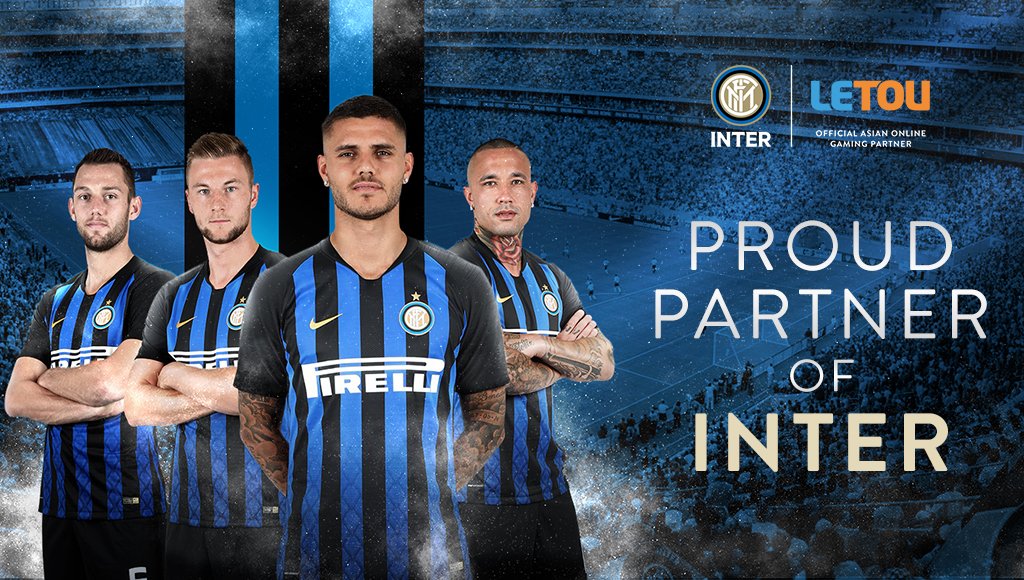 LetouSports's tweet photo. Honoured to announce our partnership with @Inter_en as their first-ever Asian online gaming partner. FORZA INTER! #Inter #FCIM https://t.co/KkIPDifvv0