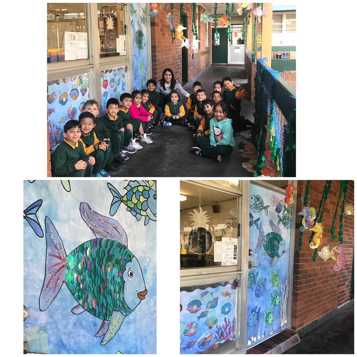 We are in love with our door display for  2018 featuring the Rainbow Fish! 🌈 🐟 #EdWeek18 <a href="/Genelle029/">Genelle Petruszenko</a> <a href="/FairWestPS/">Fairfield West PS</a>