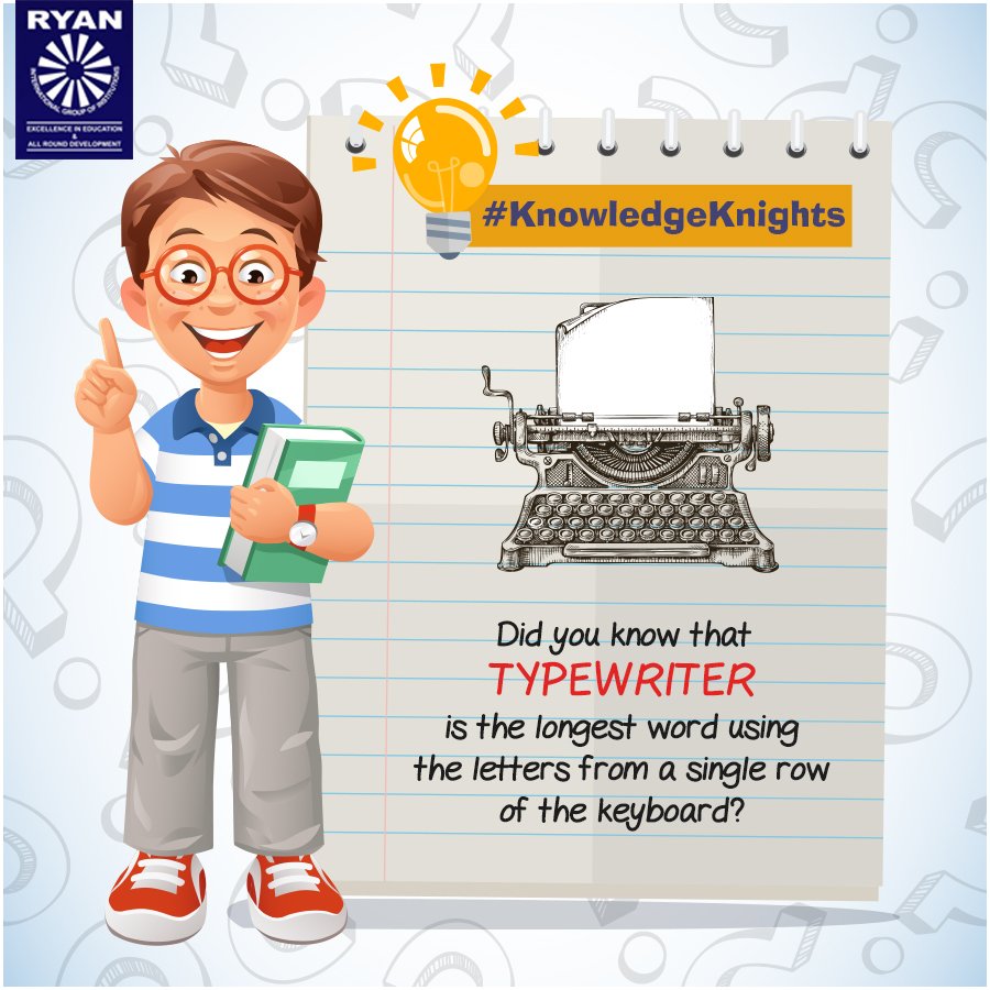 RyanIntlGrp's tweet image. Know it well, know it right.
#KnowledgeKnights #Aptitude #Knowledge #Knowhow #RyanInternationalSchool