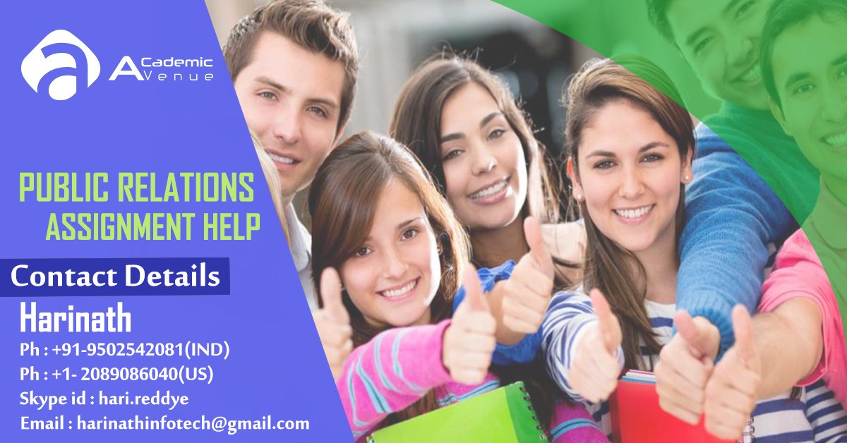 academic_avenue's tweet image. tinyurl.com/ya9e344n
#AcademicAvenue provides Public Relations Assignment Help. Our Expert team of Public Relations Assignment Help Services will help the students in getting good grades.
#PublicRelationsAssignmentHelp
#BestOnlineAssignmentWritingServiceForStudents