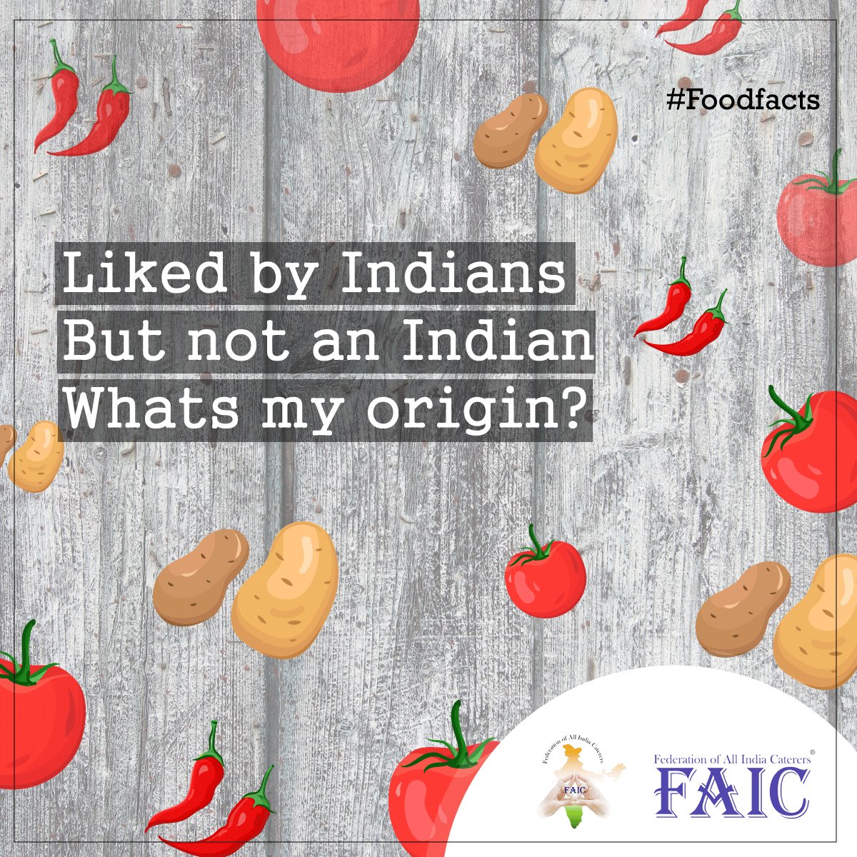 FaicIndia's tweet photo. Staple ingredients of Indian cuisine like Potato, Tomato, and Chili don't have an Indian origin. They were brought to India by the Portuguese.

#FAICIndia #foodandbeverages #foodcatering #cateringexhibition #foodevent #catererlife #cateringevent #foodbusinessnetworking  #catering https://t.co/g68RvaXqKd