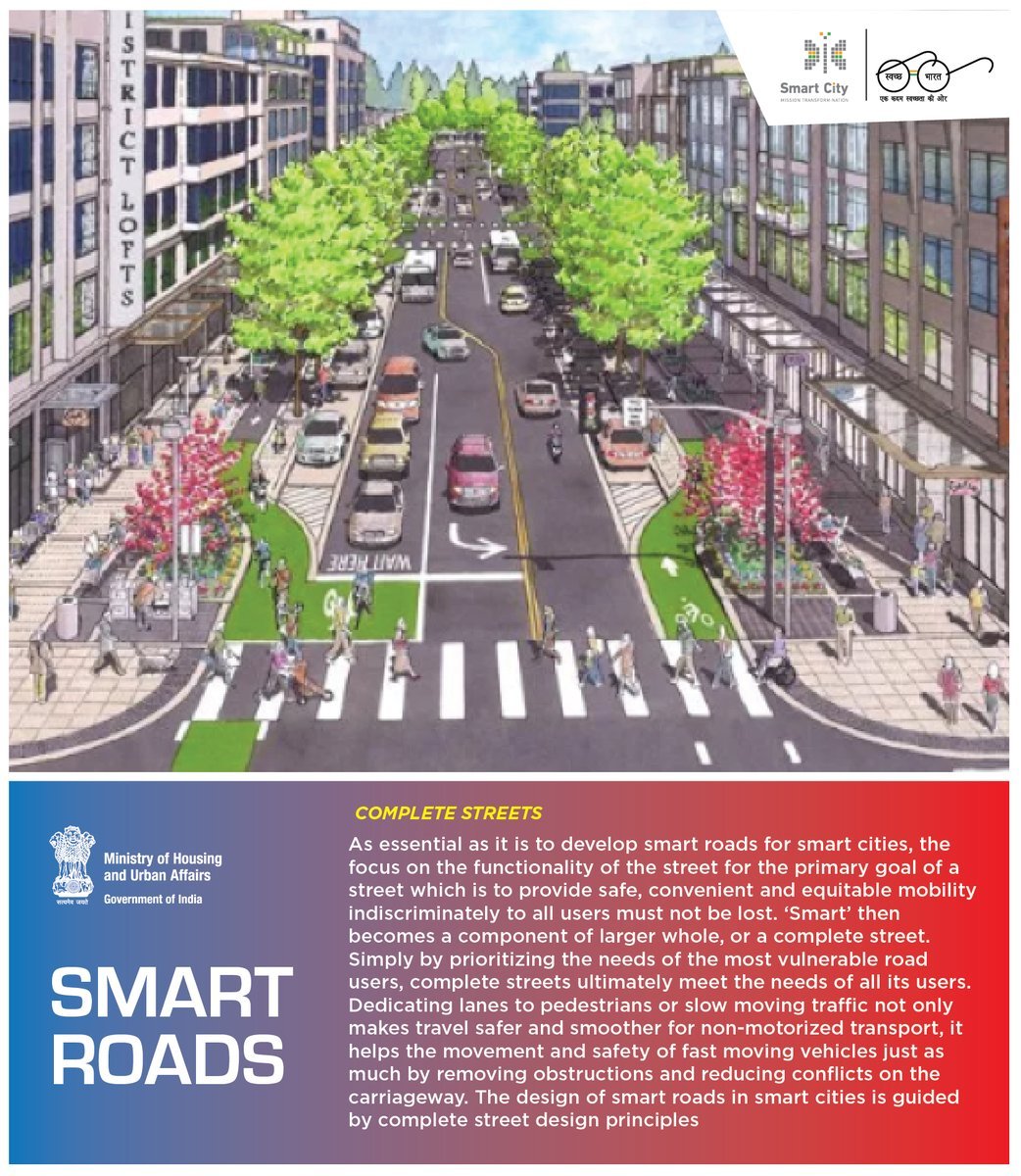 As essential as it is to develop smart roads for smart cities, the focus on the functionality of the street for the primary goal of a street is to provide safe, convenient and equitable mobility.
#TransformNation