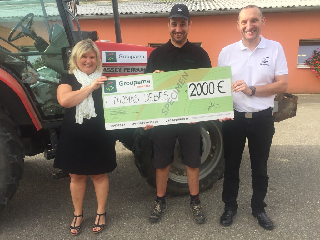 GroupamaGE's tweet photo. #agriculture #championnatdumonde 
@GroupamaGE accompagne Thomas DEBES, sociétaire Groupama à #Jetterwiller en #Alsace pour le 65ème championnat du monde de labour qui se deroulera du 20/08 au 2/09 en Allemagne https://t.co/tH13SCLyux