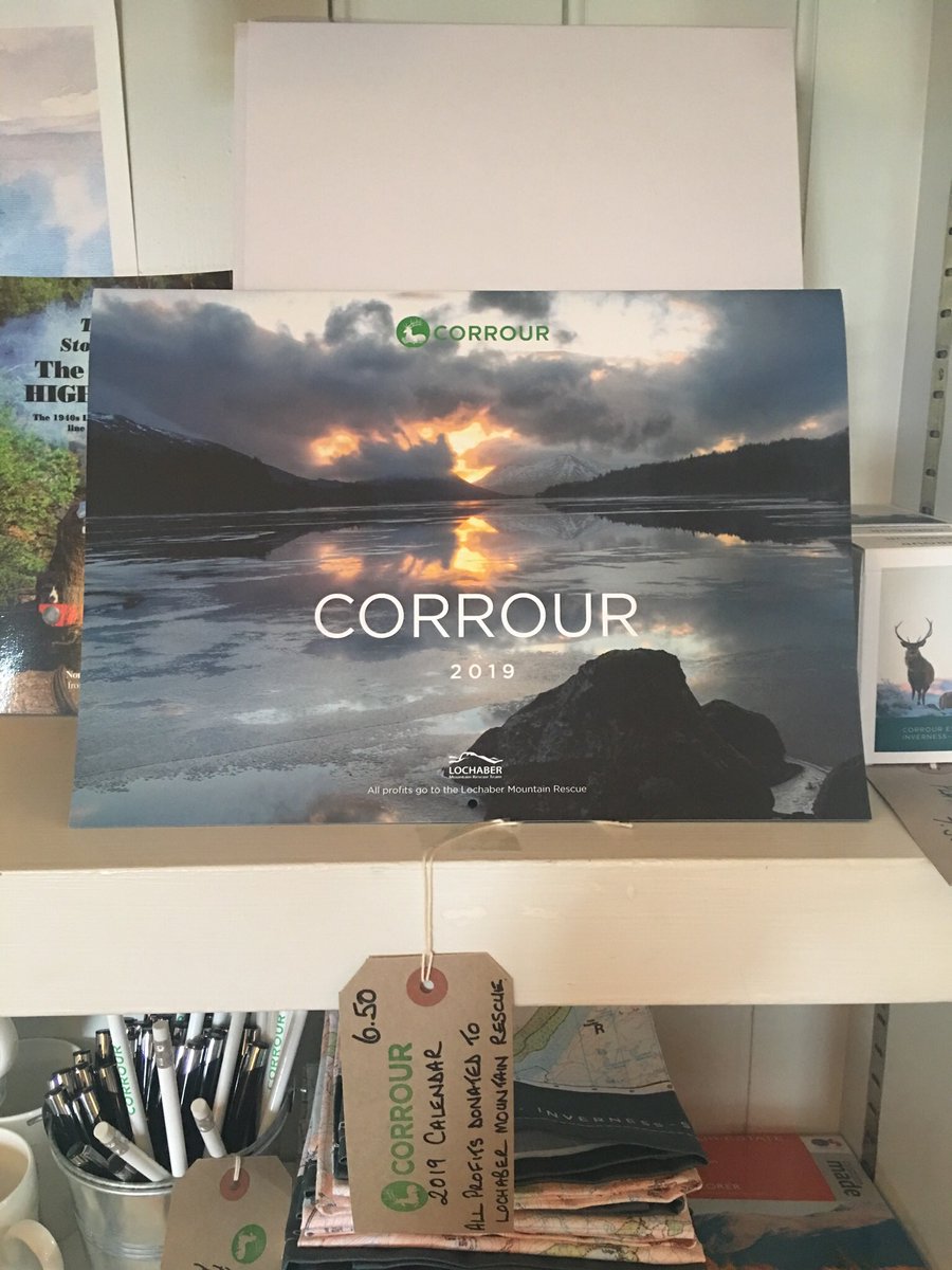 Corrour 2019 Calendar on sale at the Station House. Profits are donated to Lochaber Mountain Rescue.
#corrour