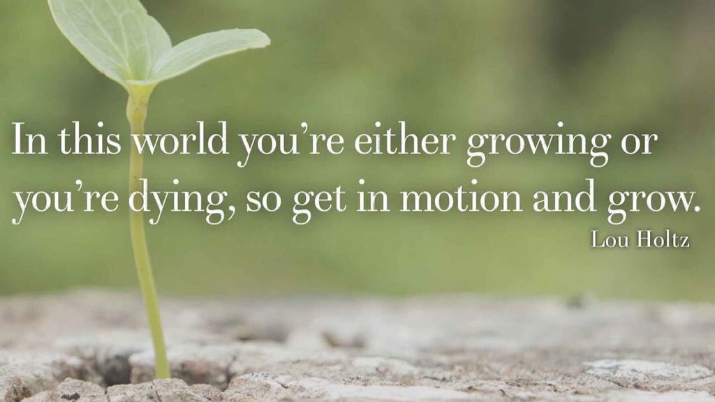 In this world you're either growing or you're dying, so get in motion &amp; grow! #Growth  #WednesdayWisdom #WednesdayMotivation #successquote #SmallBusiness #entrepenuer #CarpeDiem #personaldevelopment #notimelikethepresent #NowOrNever