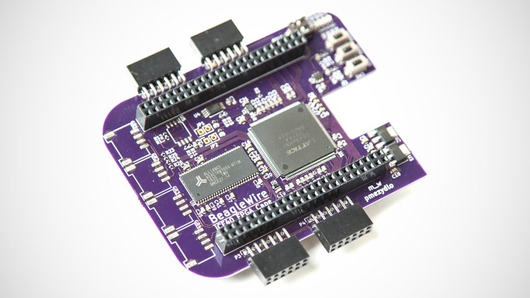 MakerIO's tweet image. Available on @crowd_supply : BeagleWire - Fully Open ICE40 FPGA BeagleBone Cape dky.bz/2kWajch  #funded #BeagleBone