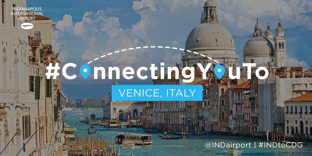 INDairport's tweet photo. IND’s nonstop flight to CDG is #ConnectingYouTo many international markets, including Venice, Italy! Take a gondola ride along Grand Canal, or have an evening of opera at the Teatro La Fenice. @USNewsTravel has the tips on what should be on your itinerary https://t.co/9sUsCB5Qon https://t.co/8xzUAKRubA