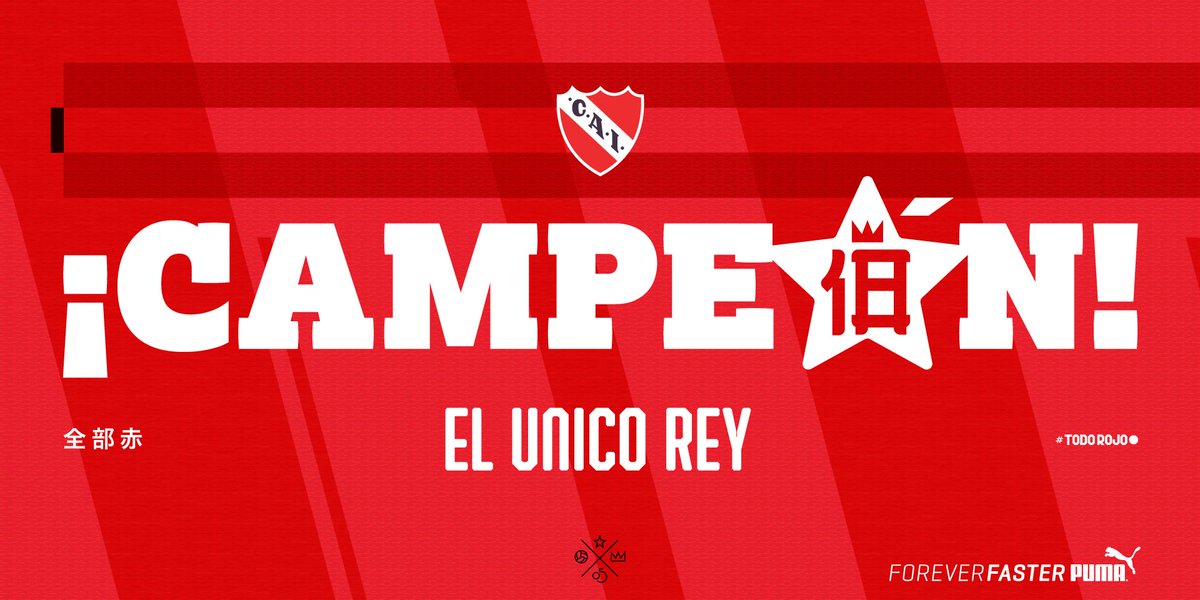 ¡ARRODÍLLENSE ANTE #ELÚNICOREY!

#Independiente campeón de la Suruga Bank 2018.

#OrgulloNacional #TodoRojo 🔴