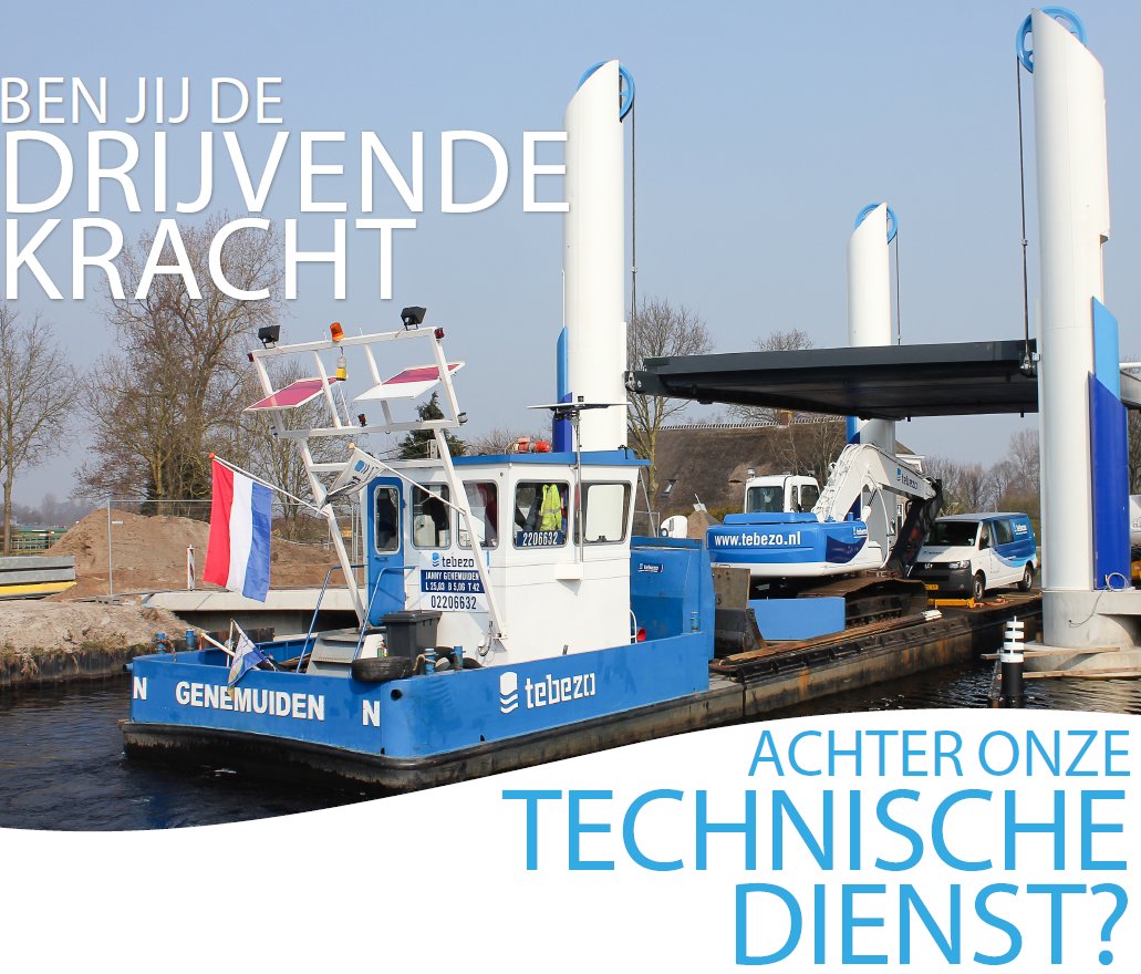 Wij zijn op zoek naar een allround monteur voor ons materieelpark. Geïnteresseerd? Kijk voor meer informatie op onze website tebezo.nl 
Delen mag!