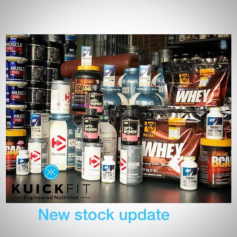 Kuickfit's tweet photo. All new additions in the stock. Now available at @Kuickfit #dymatize #mutant #gat #optiwomen #iso100
Get your best suited Pre, Intra or Post workout energy supplement at your nearest outlet. For more details call: Mobile no. 9300000931
#stockupdate #supplementstore #Chandigarh https://t.co/8v96vbJSBG