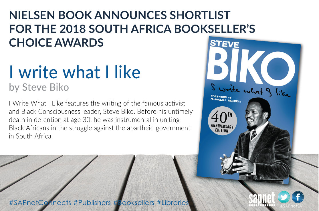 SAPnetSA's tweet photo. Today's featured title from the shortlist for the 2018 Bookseller's Choice award: I write what I like

(click this link to page through the biblets: https://t.co/m8MECP1Dot) https://t.co/9T3ZvyRAZw