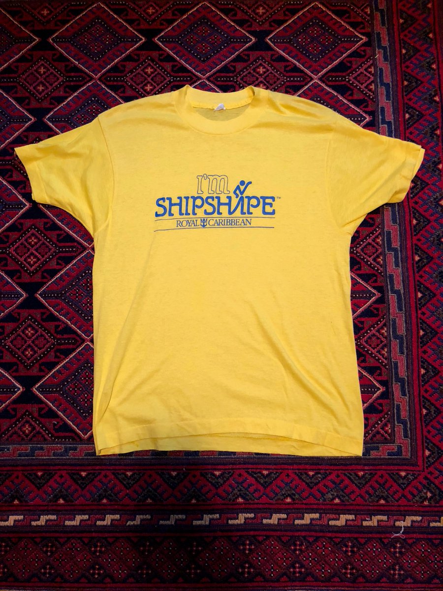 Excited to share the latest addition to my #etsy shop: Vintage Royal Caribbean T-Shirt etsy.me/2MbvG5C #clothing #men #tshirt #yellow #blue #l #royalcaribbean #vintagetshirt #vintageshirt