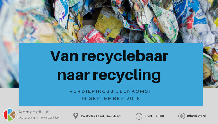 Wat gebeurt er met #kunststof verpakkingen van bijvoorbeeld maaltijdsalades, brood en zuivel als ze in de afvalbak belanden? Hoe maakt u uw verpakking goed #recyclebaar? Meld u nu aan voor onze verdiepingsbijeenkomst: bit.ly/2vMZVFJ