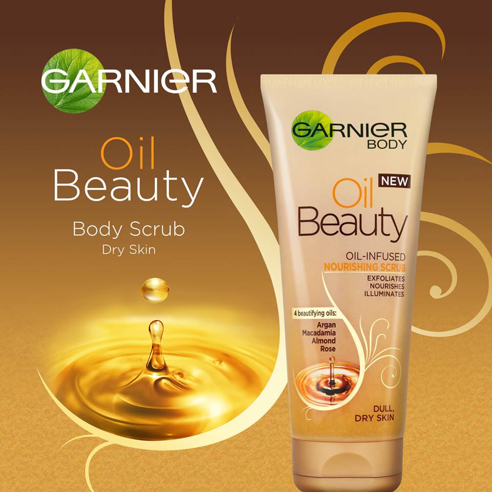 echemist's tweet photo. Garnier's Oil Beauty Body Scrub for dry skin it is enhanced with 4 powerful beautifying oils. All working together to visibly improve and perfect the look of your skin. https://t.co/31KfvSllFc
#garnier #echemist #skincare #body #oil #essesentialoils #aragn #macadamia #almond https://t.co/pmMvasf4Hh
