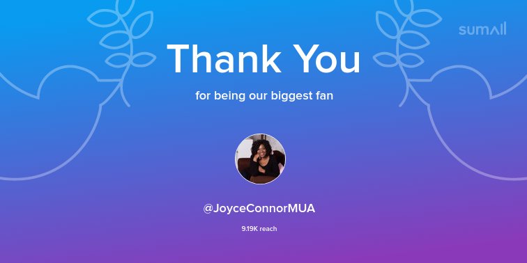Our biggest fans this week: <a href="/JoyceConnorMUA/">Joyce Connor Make Up</a>. Thank you! via sumall.com/thankyou?utm_s…