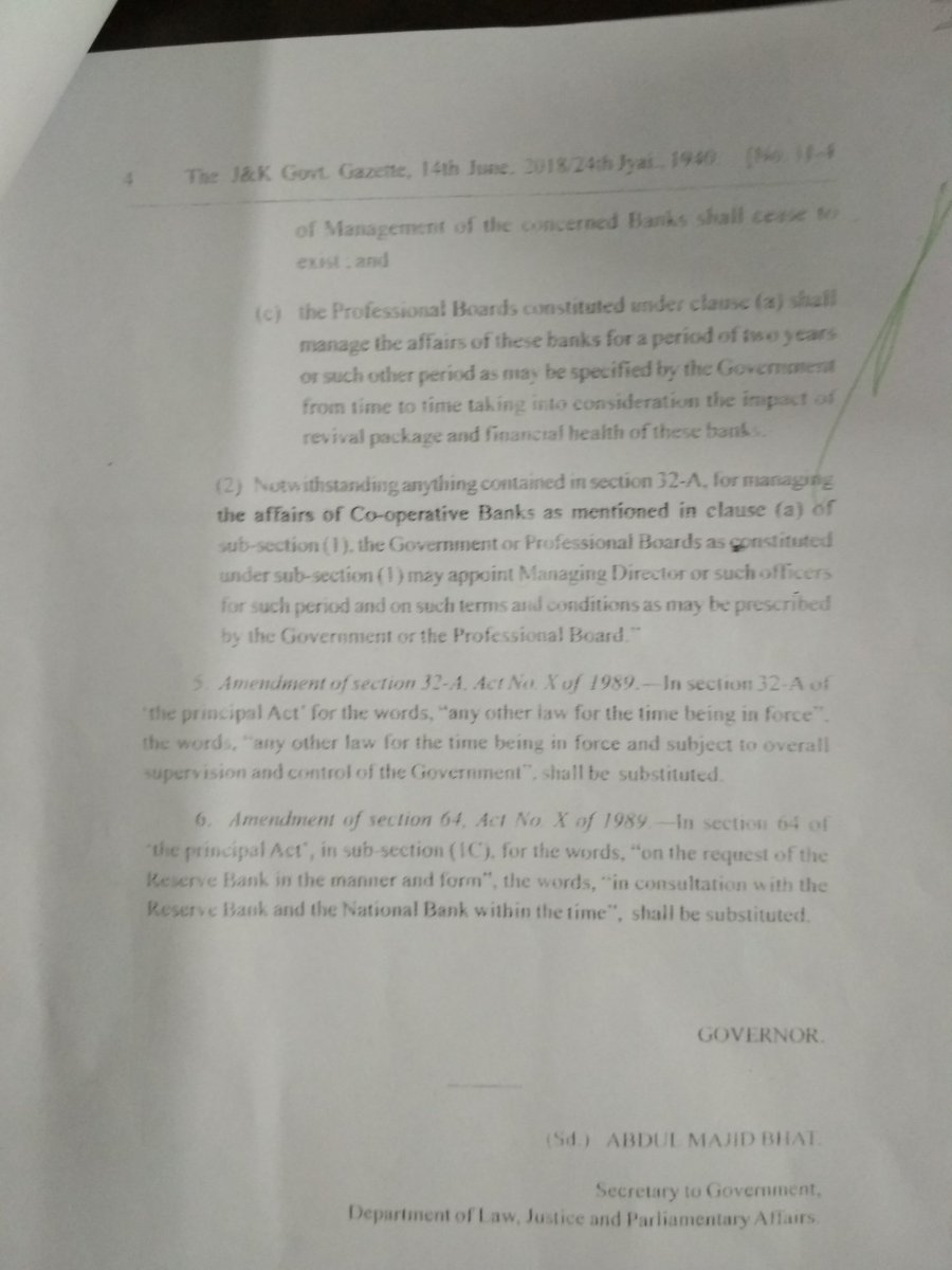 Jammu4India's tweet photo. Dear @GovernorJandk
The #Jammu Central Co-op Bank Ltd. #JCCB is dying in the absence of a #ProfessionalBoard #ProfessionalMD as required under J&K Co-op Societies (Amendment) Ordinance 2018.
You are requested to save JCC Bank & thousands of families depending on it. @JKgrievance https://t.co/NzysAIqvSD
