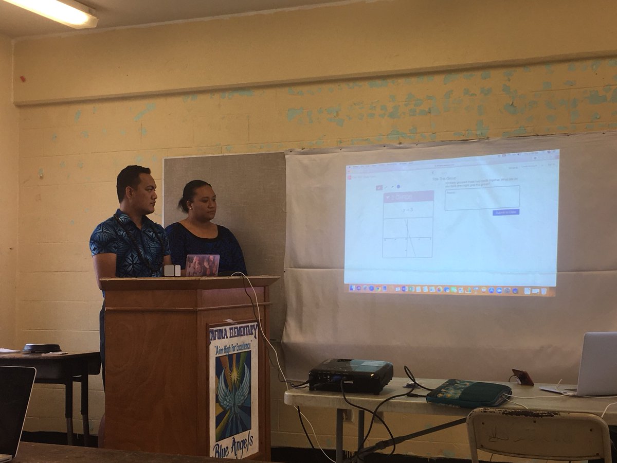 JuneSeiuli18's tweet photo. Outstanding presentations today on Web 2.0 tools. First time experiencing Quizlet and Desmos apps to teach slopes and vocabs. WOW 😮 Great job presenters.  #edcs640h https://t.co/Cf5jQf2REZ