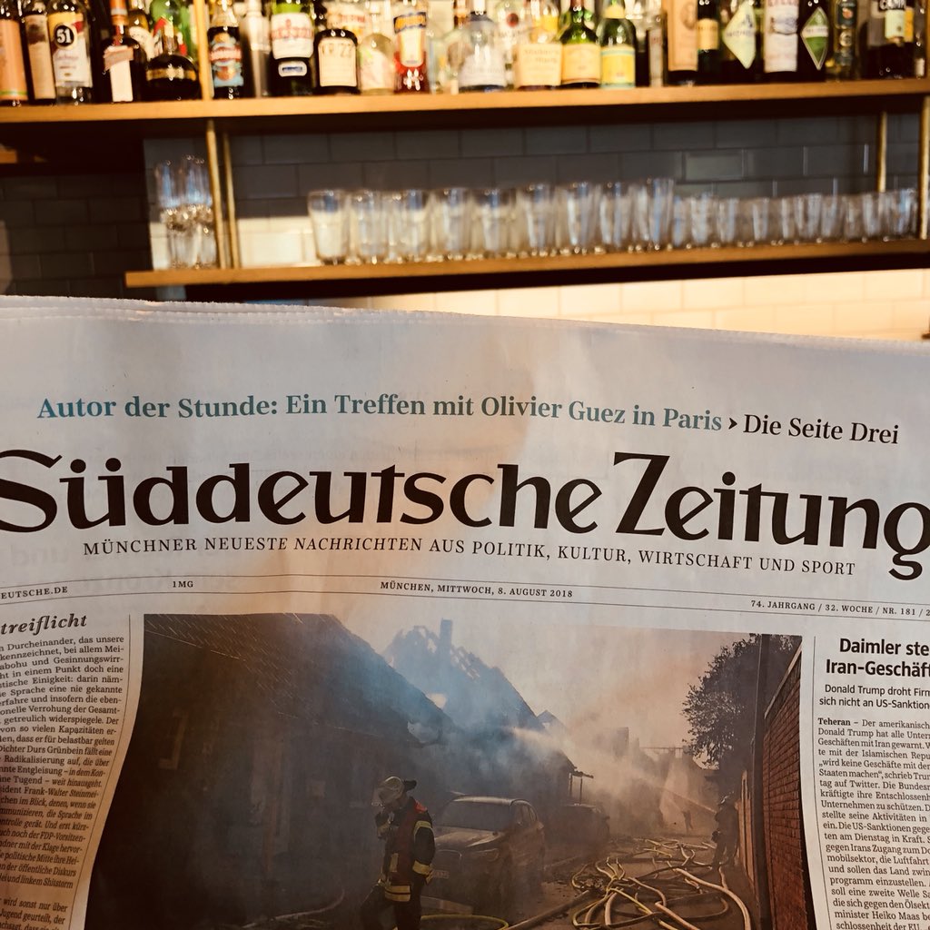 Heute in der <a href="/SZ/">Süddeutsche Zeitung</a>: Autor der Stunde <a href="/olivierguez/">olivier guez</a>. <a href="/Aufbau_Verlag/">Aufbau Verlage</a> #dasverschwindendesjosefmengele #neuesbuch #olivierguez #sz