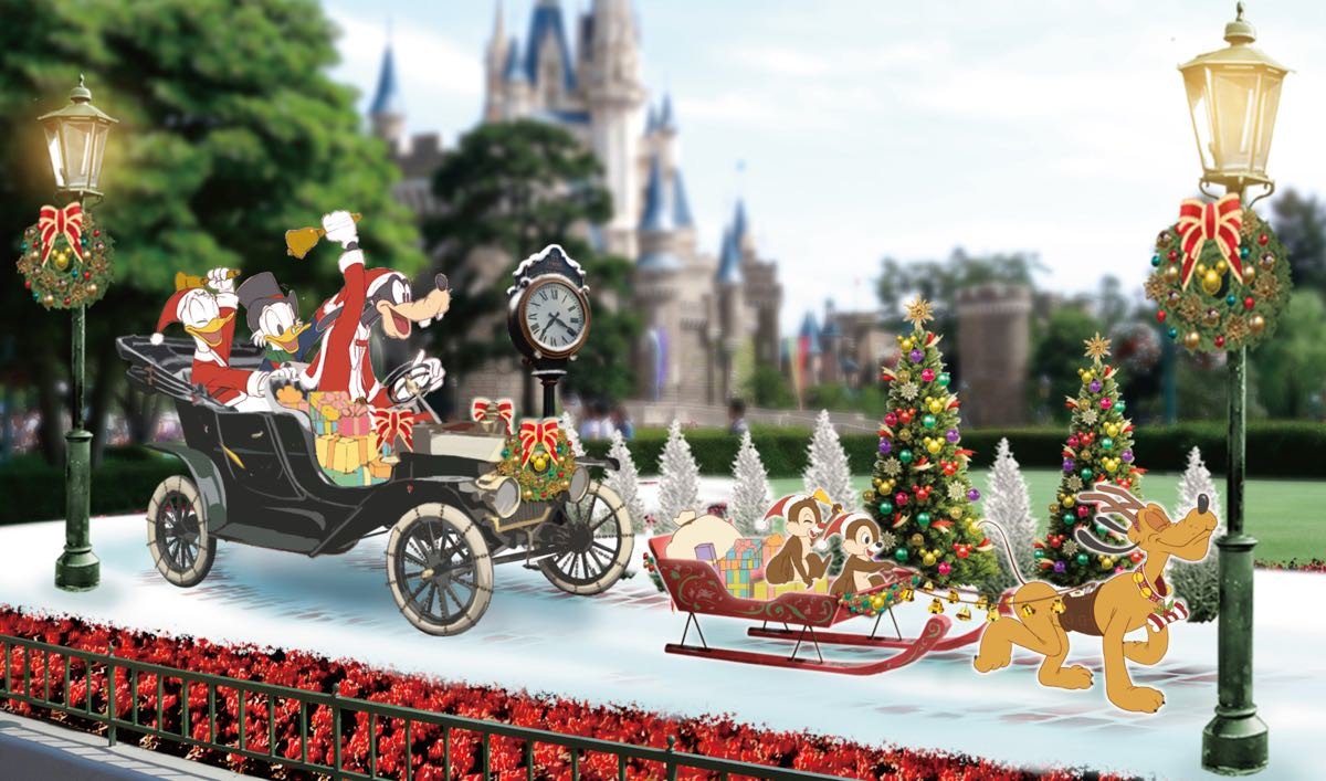 Dtimes 東京ディズニーランド ディズニー クリスマス18 プラザにはミッキーと仲間たちにより 楽しく賑わう クリスマス当日の街角の様子がデザインされたデコレーションが登場 詳細 T Co Rpejjhweko