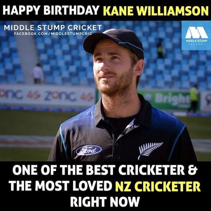 Happy Birthday to my favorite new Zealand cricketer at present Kane Williamson 