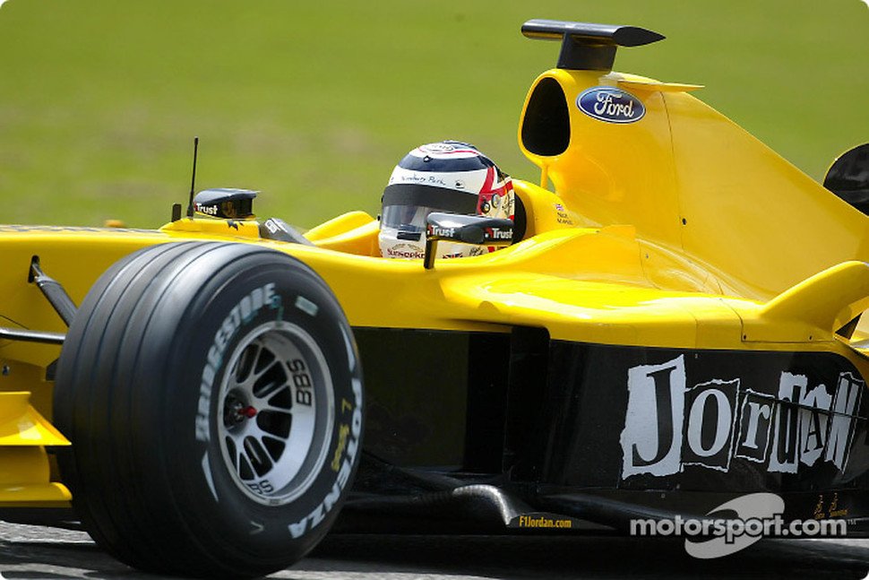 Happy Birthday Nigel Mansell! (Testing Jordan-Ford EJ14, Silverstone 2004)  