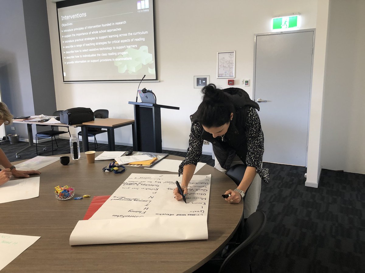 tech_ned's tweet photo. Coastal Cluster staff engaging in understanding dyslexia. Today we shared lots of great ideas on how to support students experiencing difficulties with reading in our primary and secondary schools. #TeamOLT @LismLearnTeach #cslsio #Dyslexia #inclusion https://t.co/bHKewWmZSq