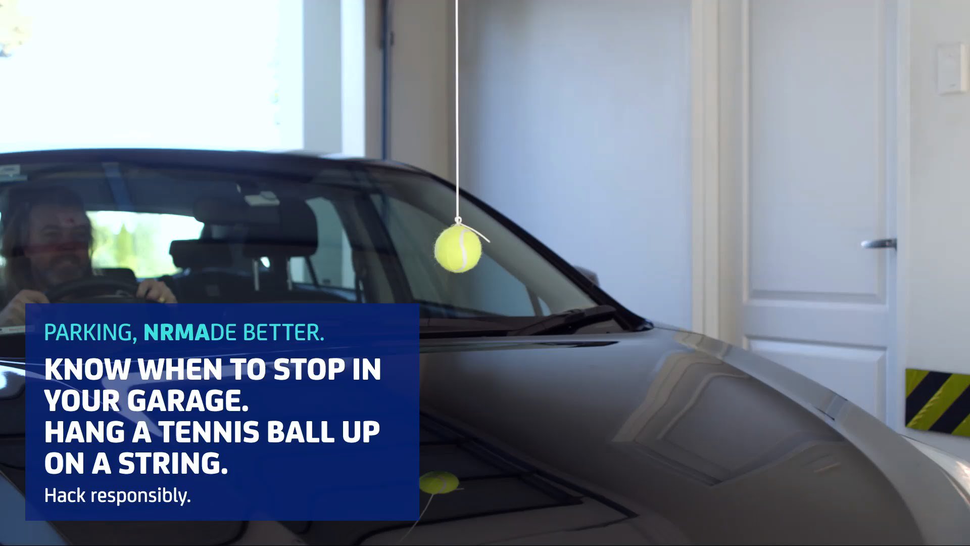 Karooooo Kenya Limited on X: > HANGING TENNIS BALL FOR GARAGE PARKING Just  hang a tennis ball where the car's windshield is supposed to be. Next time,  you'll know exactly how far