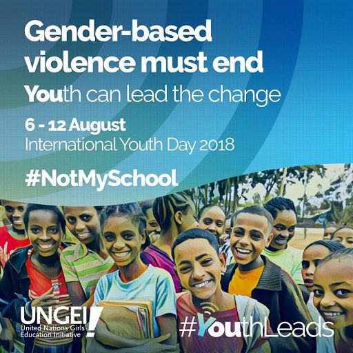 #YouthLeads

Millions of youths are affected by gender-based violence in & around schools globally. Every day this week, youth activists are sharing experiences & tips on tackling school-related gender-based violence. #EndSRGBV #NotMySchool

Find out more: bit.ly/notmyschool