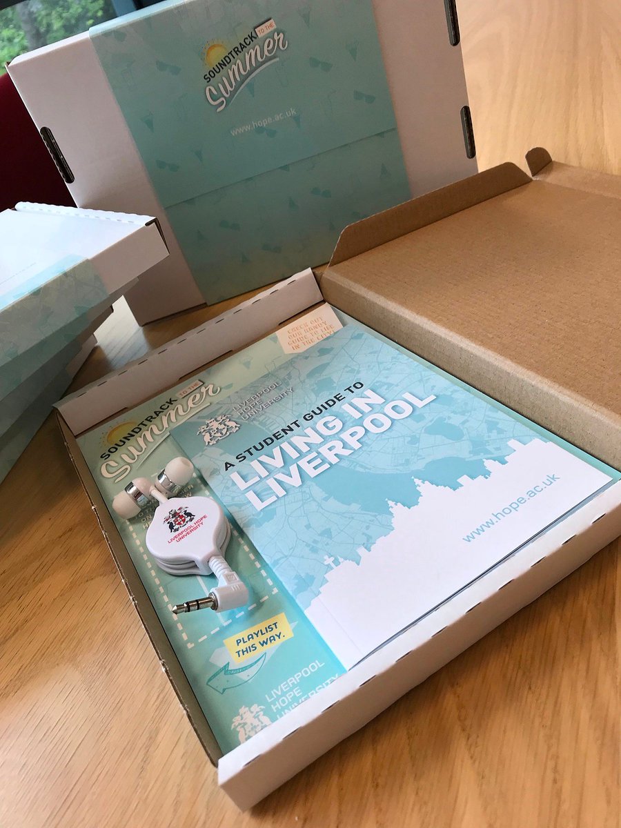 LiverpoolHopeUK's tweet photo. Coming to Liverpool Hope this September? You'll be receiving something special in the post soon! #soundtracktothesummer ☀️🎧 https://t.co/jeamJdOuXJ
