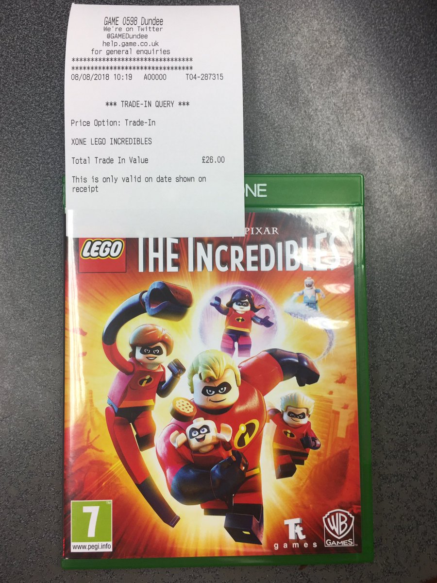 GAMEDundee's tweet photo. ‘Raced’ to completion in #TheCrew2 or have you ‘incredibly’ completed LEGO #TheIncredibles already? Trade them in with GAME while they’re hot! They’re currently worth £22 and £26 in instore credit! #TradeInAtGAME https://t.co/UBC4qTYeSl