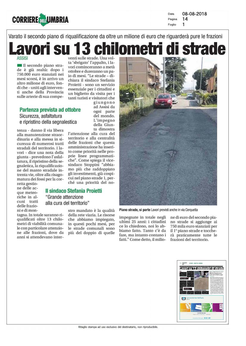 cittadiassisi's tweet photo. Siamo sulla #buonastrada
#pianostrade2 #assisi #sicurezza #ambiente #turismo @stef_proietti @CorriereUmbria @qn_lanazione https://t.co/ZQLahWgczz