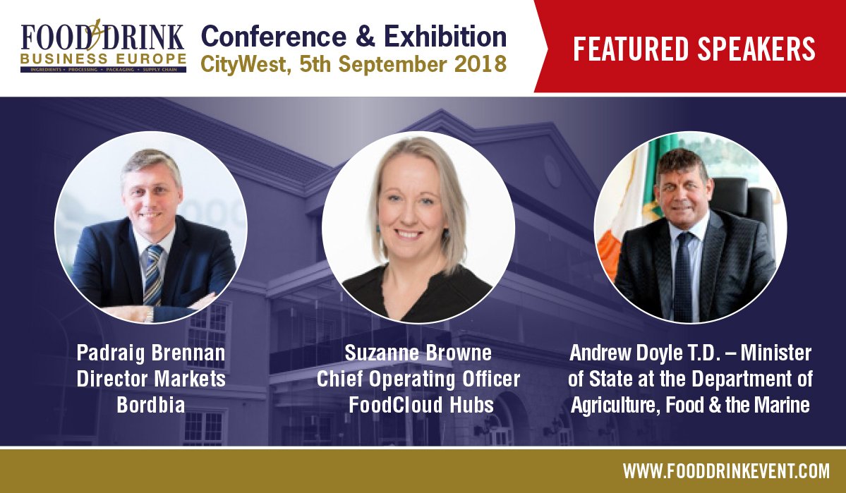 PremPub's tweet photo. Join Minister Andrew Doyle TD @ADoyleTD and experts in the food industry sharing latest insights and trends @FDBexpo #FoodDrinkSummit #FDB18 on 5th September at City West @Bordbia @FoodCloudHubs https://t.co/7DaDdD3lT2