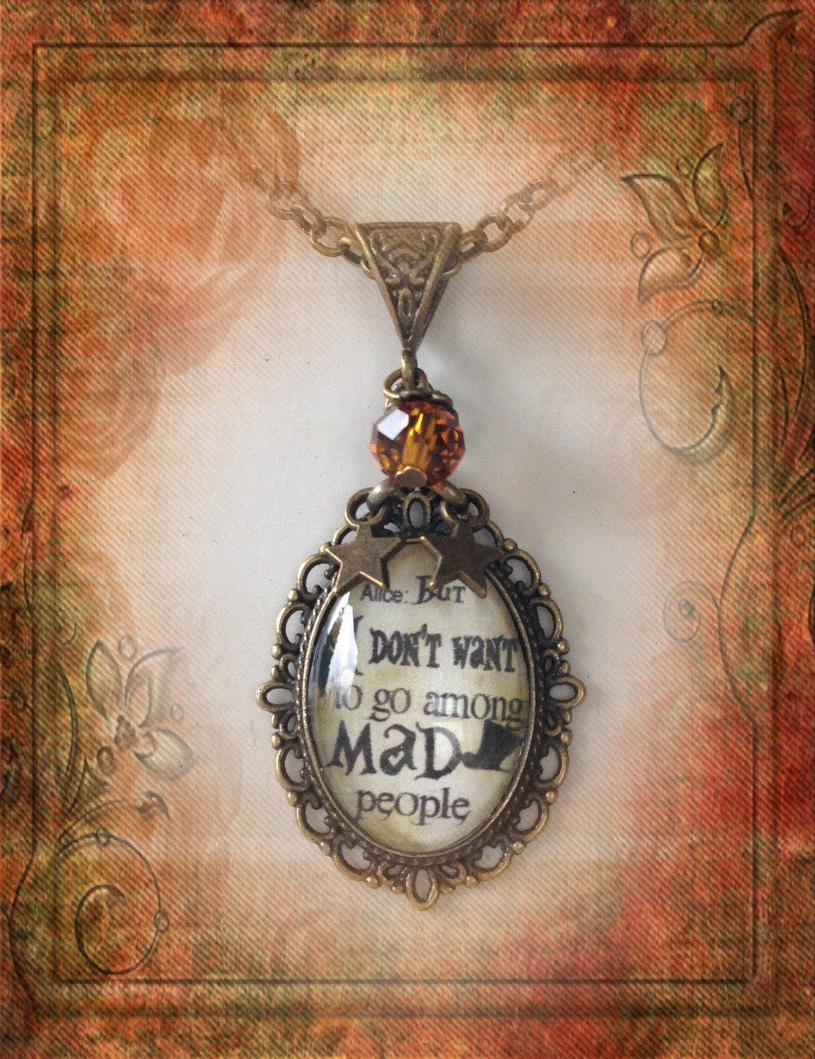 pirateswag1's tweet photo. Excited to share this item from my #etsy shop: Alice inspired literary quote,But I don't won't to go among mad people'vintage feel necklace,bronze star charms,faceted rondelle,nickel free https://t.co/9N1hrDf44j
#AliceInWonderland #alicequote #necklace #etsy #facebook https://t.co/e73oHl7coO