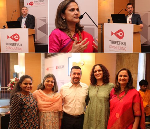 ThreeFishIndia's tweet image. Wonderful to host all Hogan grads in Mumbai at the breakfast round table with @RRossHogan &amp;amp; @DustinHunter of Hogan Assessments. Why do Smart People Make bad decisions – was the topic. 
#HoganAssessments