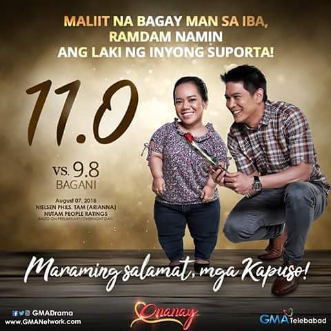 OnanayGMA's tweet photo. Nakakataba ng puso ang inyong suporta sa #Onanay! Maraming salamat, mga Kapuso! ❤️ https://t.co/xoFFdhLZME