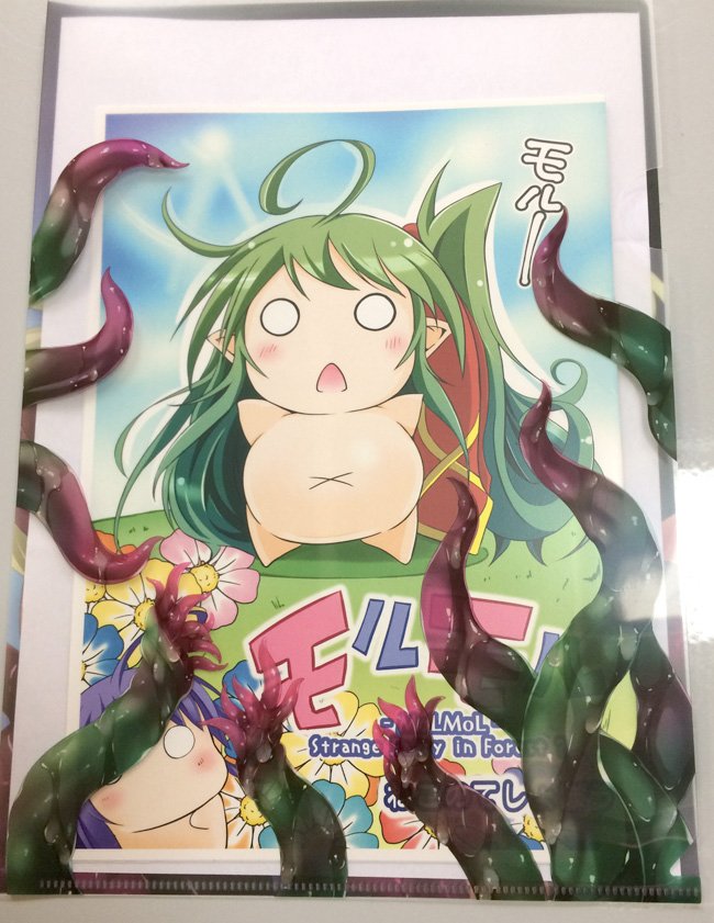 夏コミのクリアファイルサンプル届きました!
写真では光の反射で内側の絵が曇っていますが実物はかなりクリアで印刷バッチェ綺麗ですよ～。

紙をはさむとこんな感じになります。
総集編か会場限定本を購入された方に先着で配布します。
(ねこんたさん@nekonta のモルモルお借りしました) 