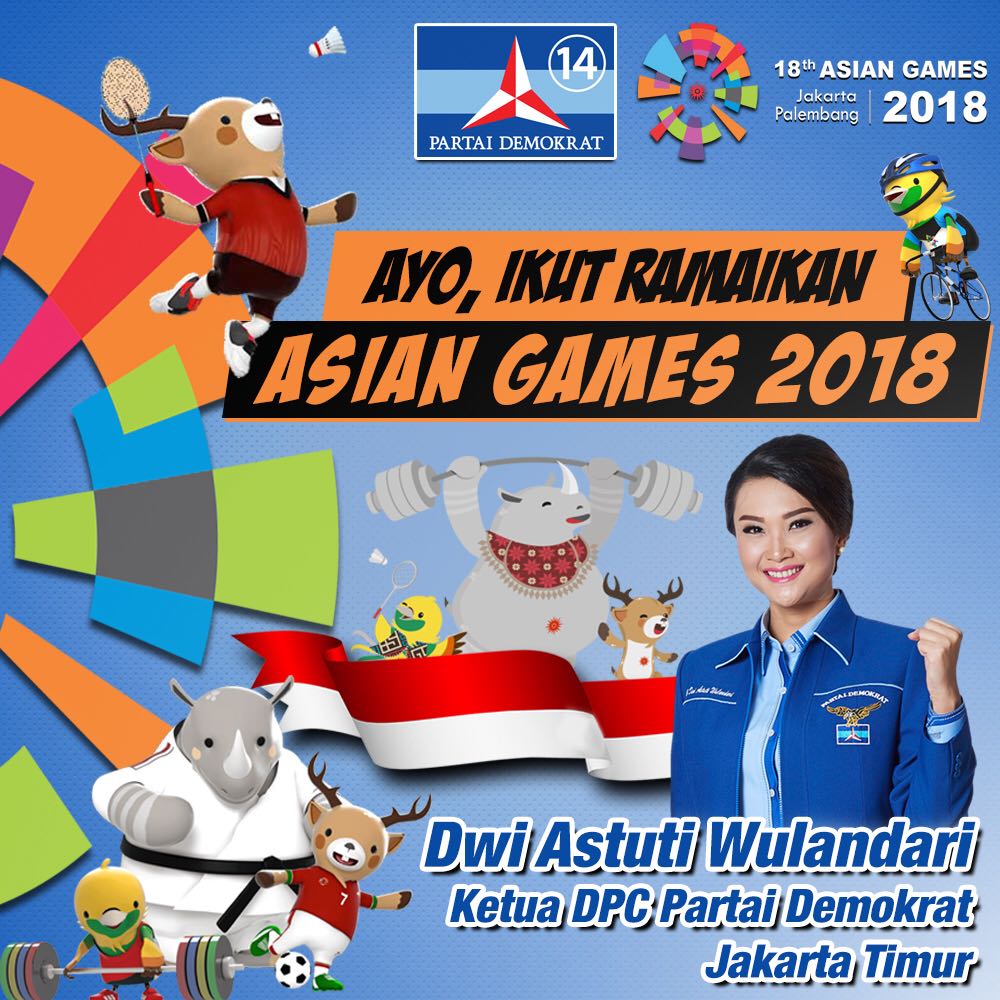 dwiastutiwulan's tweet photo. Tunjukkan Prestasi terbaikmu...Kami Bangga memiliki ATLIT INDONESIA. SUKSES Untuk ASIAN GAMES KE 18. #JakartaTimur https://t.co/gzFeJJaLWI