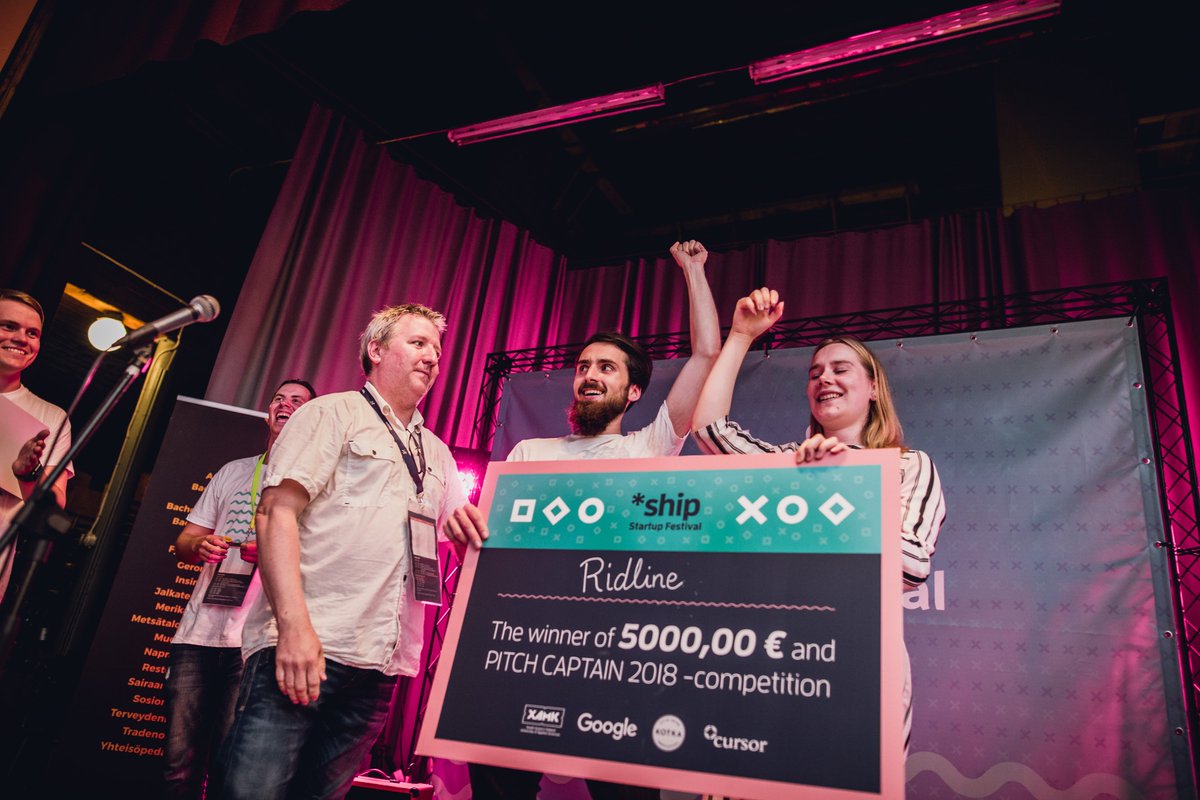 shipfestivalorg's tweet photo. Congratulations to Ridline - the winner of *ship Startup Festival 2018!
#ship2018 #shipmovement #startup #business #entrepreneurship #finland https://t.co/zR8dzeY8i2