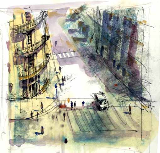 One from the sketch book made circa 2005! Nice (Cote D'Azur) Old Town. New mediterranean work on show @Sarah_WiseGal