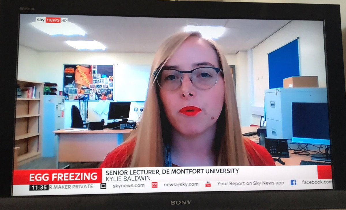 nicky_hudson's tweet photo. Responding to @RCObsGyn report on social egg freezing @DrKylieBaldwin gives her views live on @SkyNews @CRRDMU #reproductionresearch @dmuleicester https://t.co/D2WkApKFdi