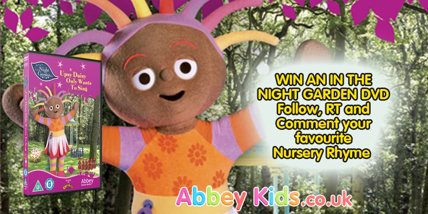 Want to win an <a href="/NightGardenHQ/">In the Night Garden</a> #DVD? Just Follow and RT telling us your favourite nursery rhyme. #Competitions #everyday #ThisWeek with <a href="/AbbeyKids/">AbbeyKids</a> #win #WinItWednesday